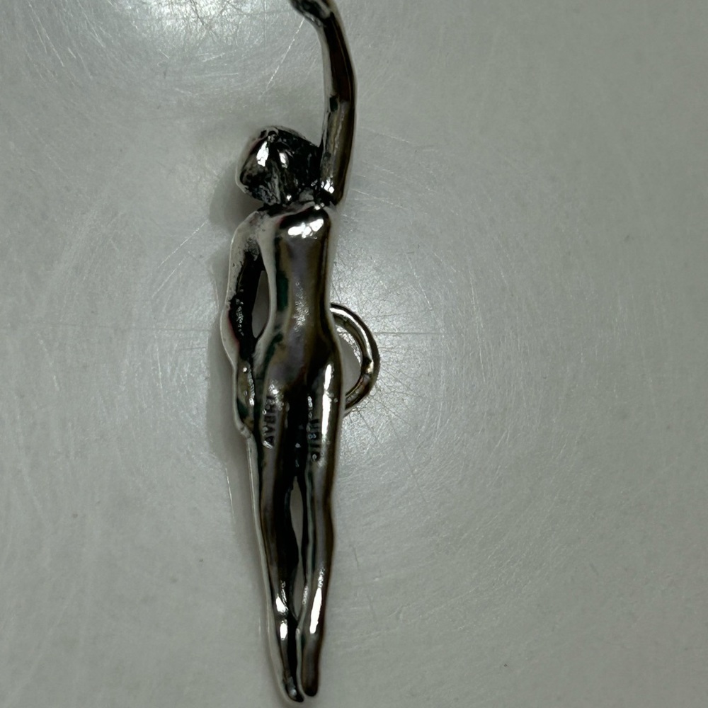 Silver Figurine Brooch